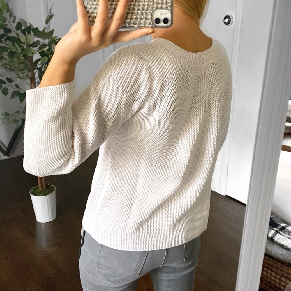 🐑 ZARA IVORY RIBBED LOOSE KNIT JUMPER! - Picture 4 of 11